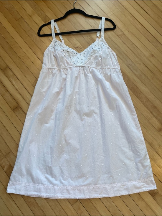 Charter Club Other - CHARTER CLUB Vintage Cotton Swiss Dot Eyelet Baby Doll Nightgown Slip Pink